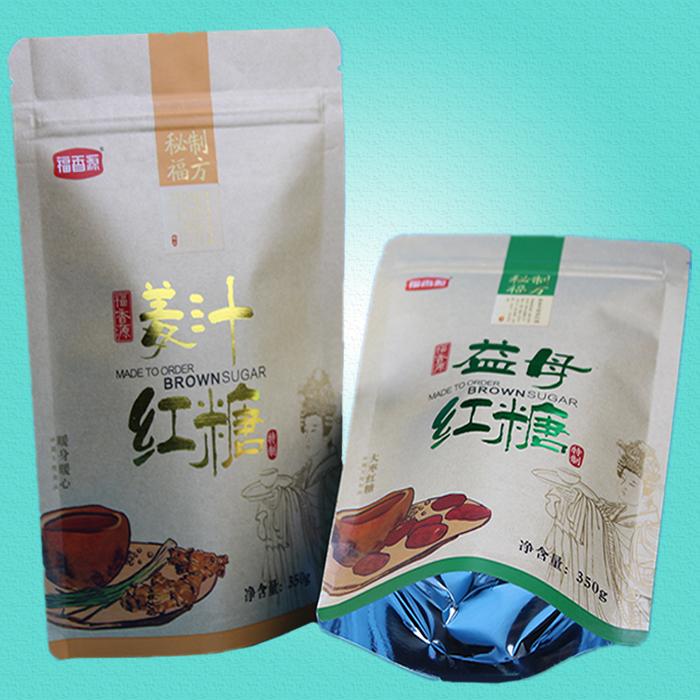 烫金牛皮纸包装袋（红糖包装袋）