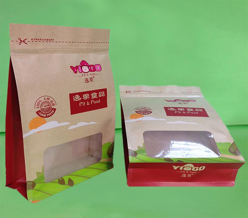 干果干货包装袋（开窗牛皮纸八边封包装袋）