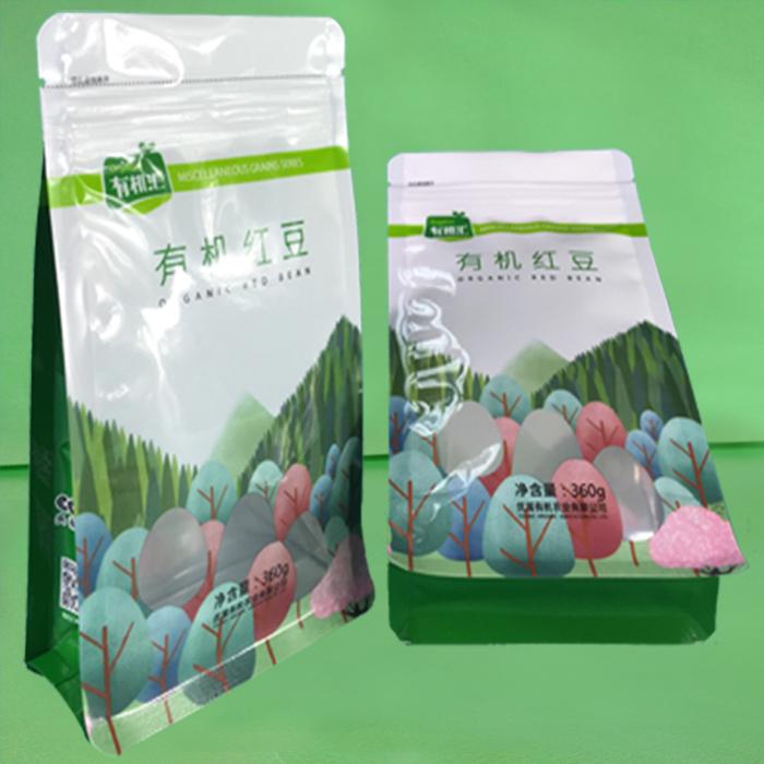 红豆包装袋（八边封加底拉链包装袋）