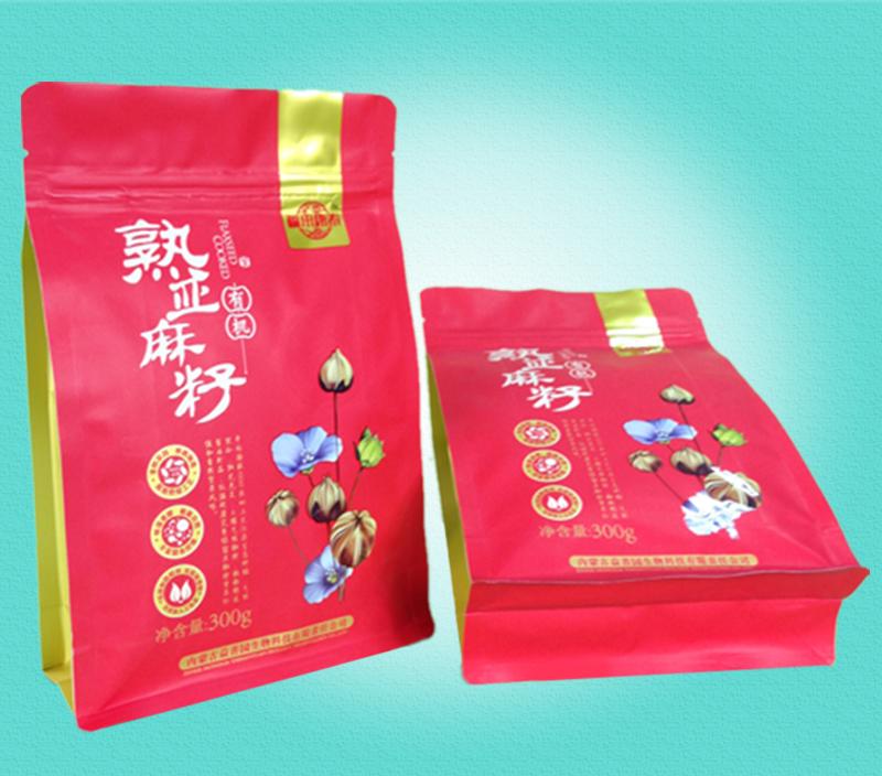 货真价实亚麻籽粉八边封包装袋 食品级聚乙烯材料八边封袋